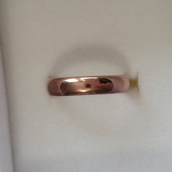 Copper Ring Smooth Wedding Band Size 5 3/4 - Picture 3 of 8